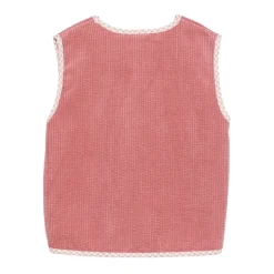 Antiek Corduroy Gilet met Bont