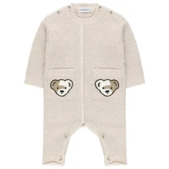 Baby Beige Katoen Wol Jumpsuit