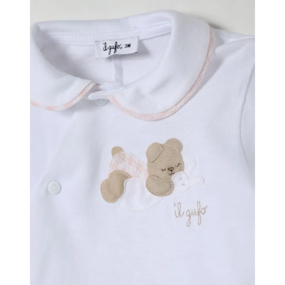 Beer Geborduurde Baby Romper