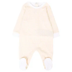 Beige Babygrow Hoed Slabbetje Set