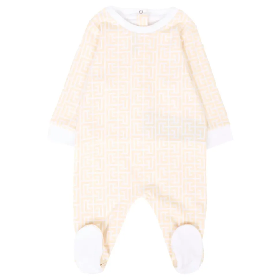 Beige Babygrow Hoed Slabbetje Set
