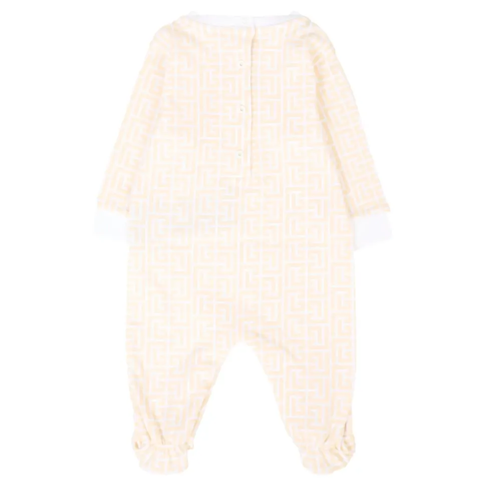 Beige Babygrow Hoed Slabbetje Set