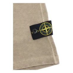 Beige Bermuda Shorts met Logo Patch