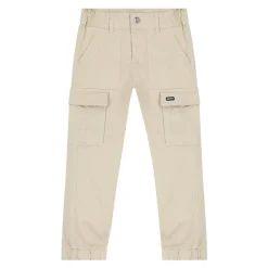 Beige Cargo Broek Elastische Taille