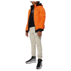 Beige Cargo Broek Elastische Taille