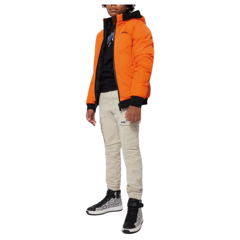 Beige Cargo Broek Elastische Taille