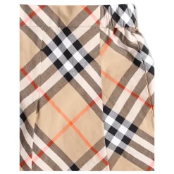 Beige Casual Broek met Vintage Check