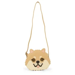 Beige Casual Tas met Hond Versiering