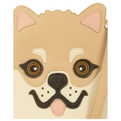 Beige Casual Tas met Hond Versiering