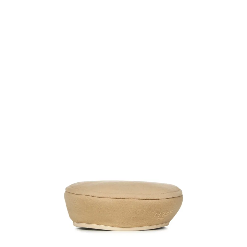 Beige Hoed met Asymmetrische Zoom