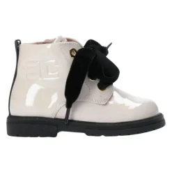 Beige Kinder Enkellaarsjes met Rits