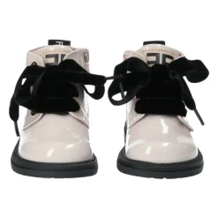 Beige Kinder Enkellaarsjes met Rits