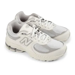 Beige Leren Mesh Sneakers