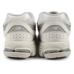 Beige Leren Mesh Sneakers