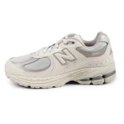 Beige Leren Mesh Sneakers