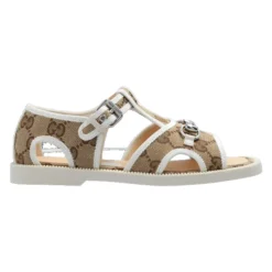 Beige Monogram Sandalen