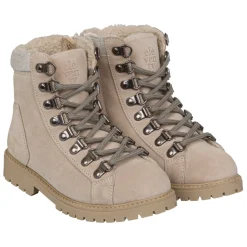 Beige Suède Chukka met Flanellen Inzetstukken