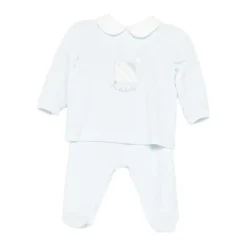 Blauw Geborduurde Babypak Set