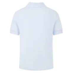 Blauw Katoenen Poloshirt met Krokodil