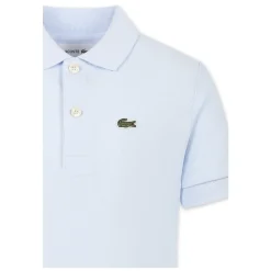 Blauw Katoenen Poloshirt met Krokodil