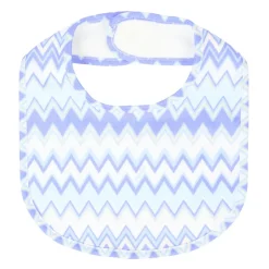 Blauw Katoenen Rompers Set met Chevron Patroon