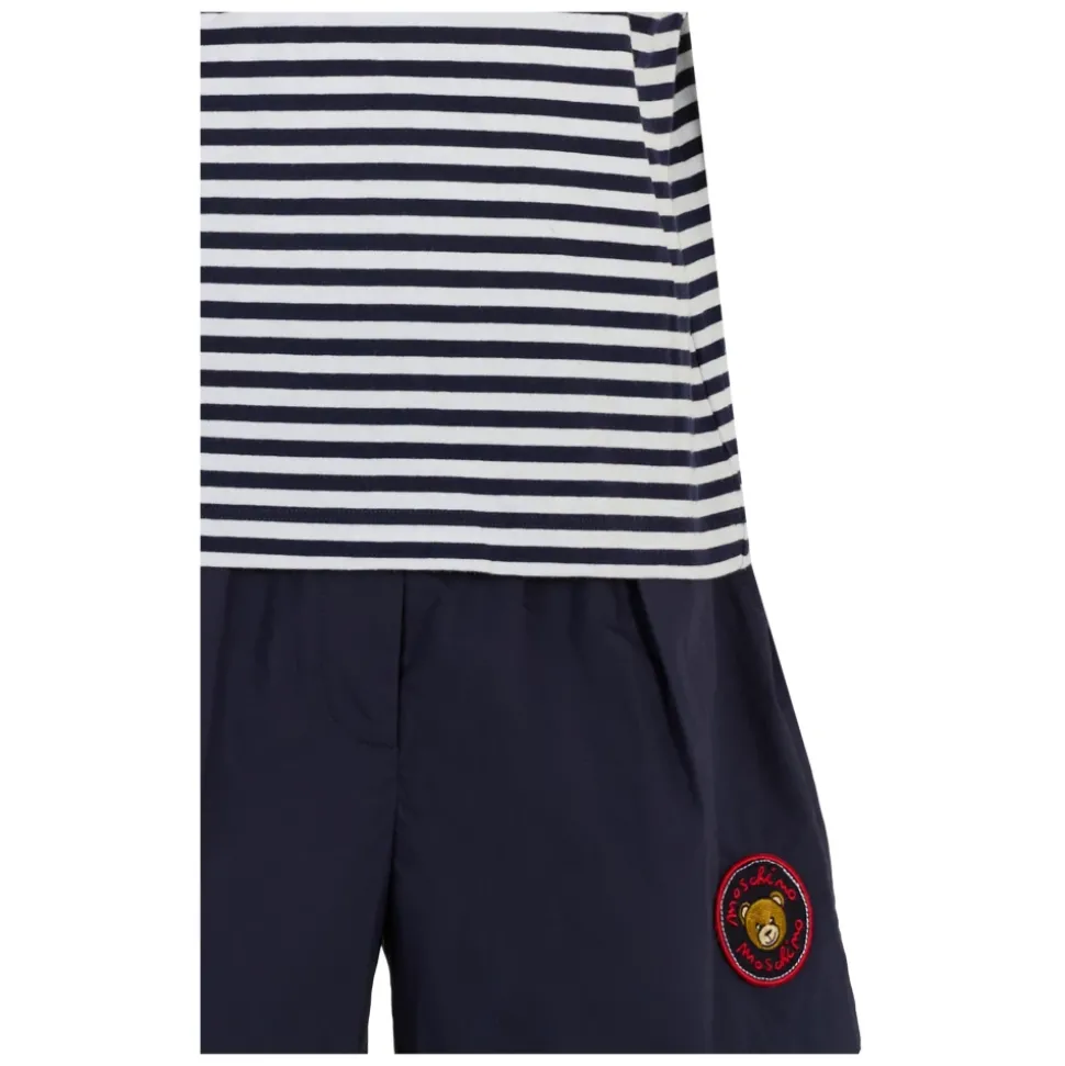 Blauw Kort Sportpak met Teddybeer