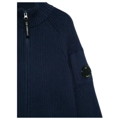 Blauw Ribgebreid Vest