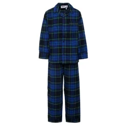 Blauw Tartan Katoenen Pyjamaset