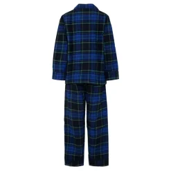 Blauw Tartan Katoenen Pyjamaset
