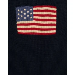 Blauwe Americana Gebreide Sweater