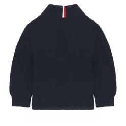 Blauwe Baby Vest Ronde Hals Rits Sluiting