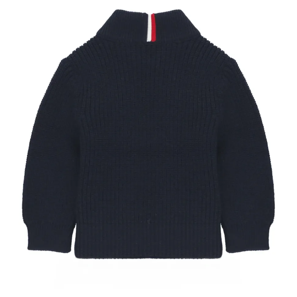 Blauwe Baby Vest Ronde Hals Rits Sluiting