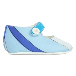 Blauwe Ballerina's met Marmerprint