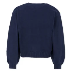 Blauwe Cardigan met Paillettenlogo