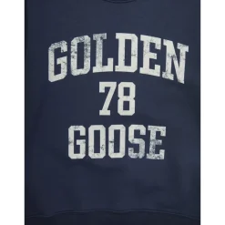 Blauwe Crewneck Sweatshirt met Vintage Logo