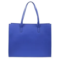 Blauwe Eco-Leren Casual Tas met Logo