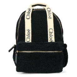 Blauwe Eco-Shearling Rugzak met Gewatteerde Banden