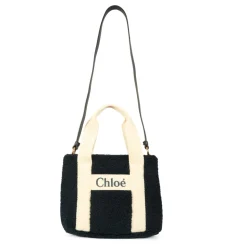 Blauwe Faux Shearling Casual Tas