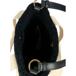 Blauwe Faux Shearling Casual Tas