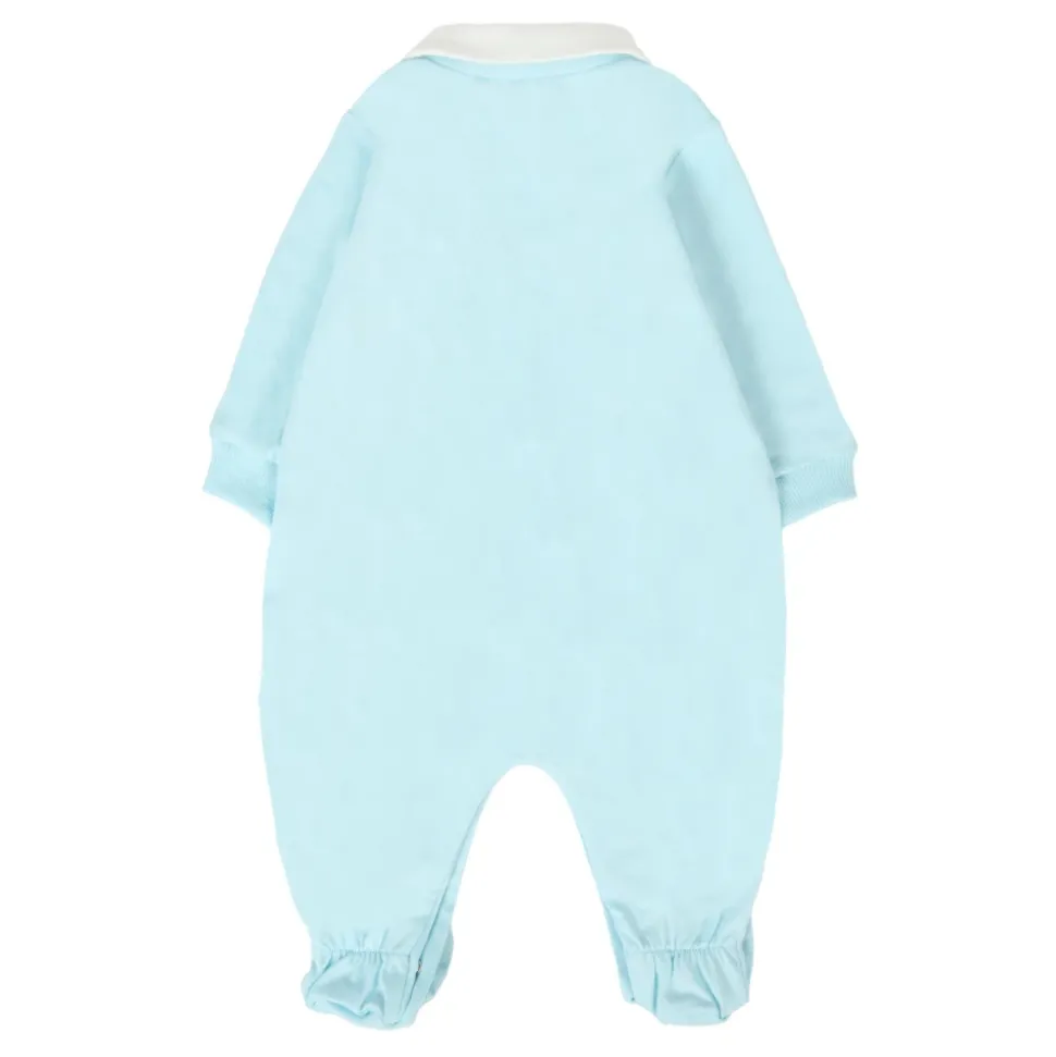 Blauwe Fleece Babypak met Teddybeer