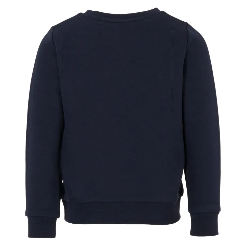 Blauwe Fleece Katoenen Sweatshirt met Logo