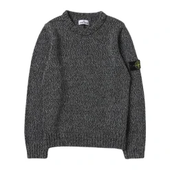 Blauwe Gebreide Trui met Ronde Hals