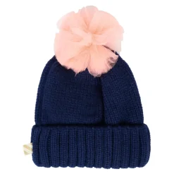 Blauwe Geribbelde Muts met Sterren