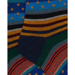 Blauwe Gestreepte & Polka Dot Kindersokken