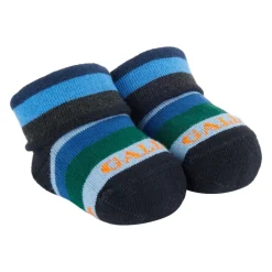 Blauwe Gestreepte Katoenen Booties