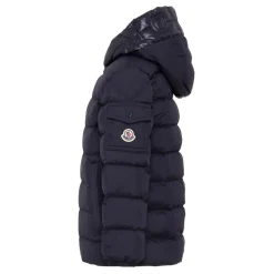 Blauwe Gewatteerde Donsjas met Logo