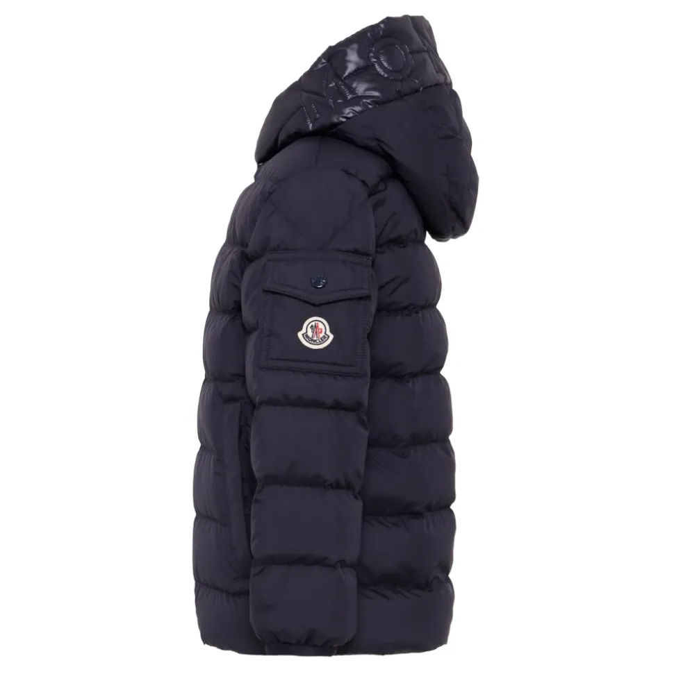 Blauwe Gewatteerde Donsjas met Logo