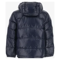 Blauwe Gewatteerde Donsjas met Logo