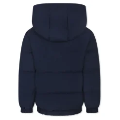 Blauwe Gewatteerde Donsjas met Krokodil