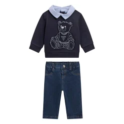 Blauwe Hoodie Jeans Set voor Jongens
